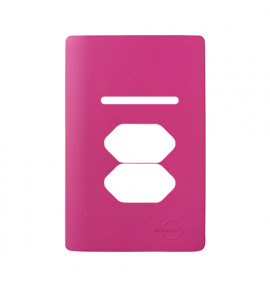 Placa p/ 1 Interruptor + 2 tomadas 4x2 - Novara Rosa Fosco